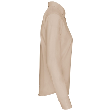 Chemise popeline polycoton entretien facile femme Beige Kariban – vue 3