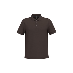 Polo piqué manches courtes homme Kariban Marron
