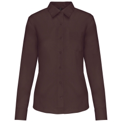 Chemise popeline polycoton femme marron – Kariban