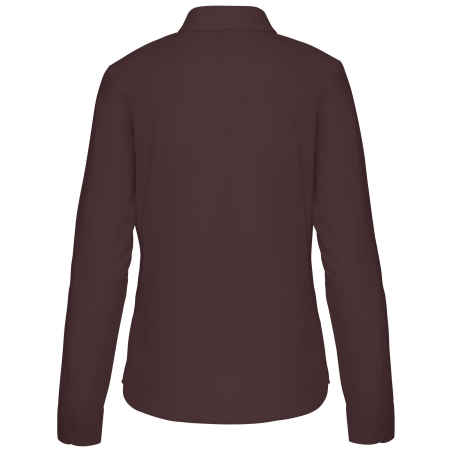 Chemise popeline polycoton femme marron – Kariban – vue 2