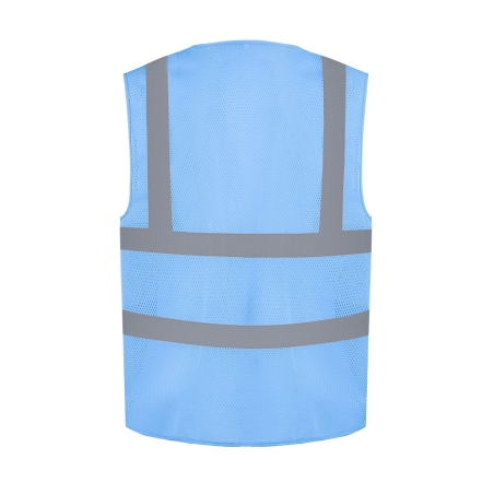 Gilet haute visibilité maille ajourée Ciel – Yoko – vue 2