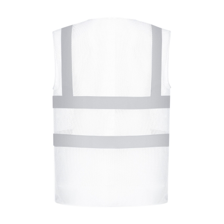Gilet haute visibilité maille ajourée Blanc – Yoko – vue 2