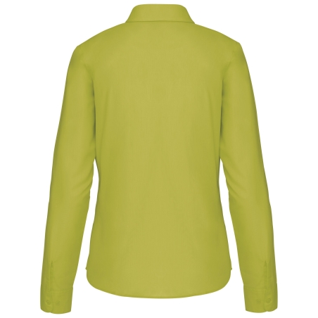 Chemise popeline polycoton femme vert lime Kariban – vue 2
