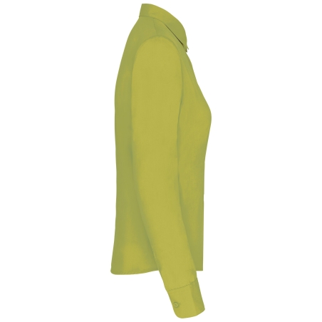 Chemise popeline polycoton femme vert lime Kariban – vue 3