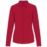 Chemise popeline polycoton femme rouge Kariban – coupe droite
