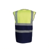 Gilet haute visibilité bicolore jaune/marine Yoko – vue 2