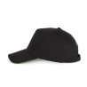 Casquette 5 panneaux sandwich contrasté Noir/Lime K-up – vue 3