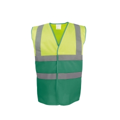 Gilet haute visibilité bicolore jaune/vert Yoko – Classe 2