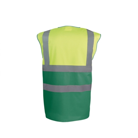 Gilet haute visibilité bicolore jaune/vert Yoko – Classe 2 – vue 2
