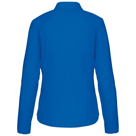 Chemise Popeline Polycoton Femme Bleu Kariban – Coupe Droite – vue 2