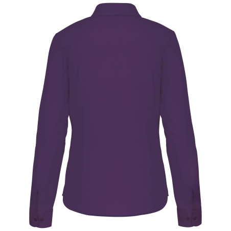 Chemise popeline polycoton femme violet – Kariban – vue 2