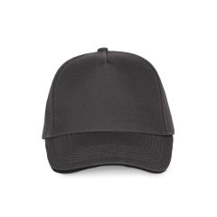 Casquette 5 panneaux sandwich contrasté Gris - K-up