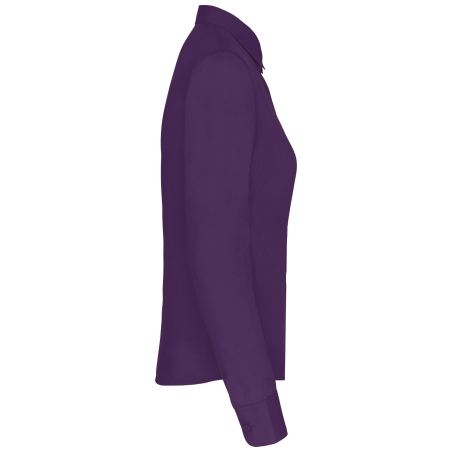 Chemise popeline polycoton femme violet – Kariban – vue 3