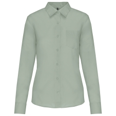 Chemise popeline polycoton femme coupe droite Vert Sauge Kariban
