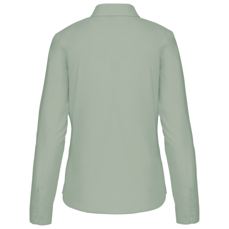 Chemise popeline polycoton femme coupe droite Vert Sauge Kariban – vue 2