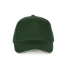 Casquette 5 panneaux sandwich contrasté Vert Forest Green / Beige K-up