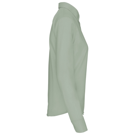 Chemise popeline polycoton femme coupe droite Vert Sauge Kariban – vue 3