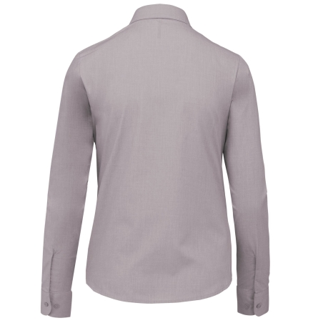 Chemise popeline polycoton femme coupe droite gris – Kariban – vue 2