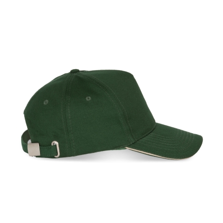Casquette 5 panneaux sandwich contrasté Vert Forest Green / Beige K-up – vue 3