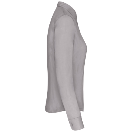 Chemise popeline polycoton femme coupe droite gris – Kariban – vue 3