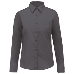 Chemise Popeline Polycoton Gris Femme – Kariban