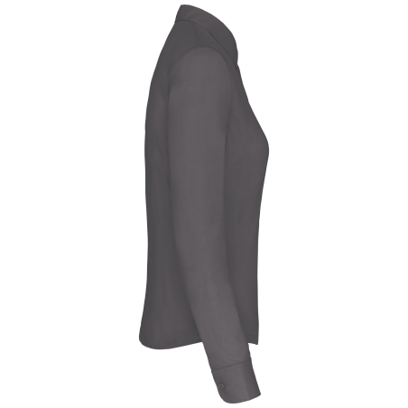 Chemise Popeline Polycoton Gris Femme – Kariban – vue 3