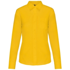 Chemise popeline polycoton femme jaune entretien facile Kariban