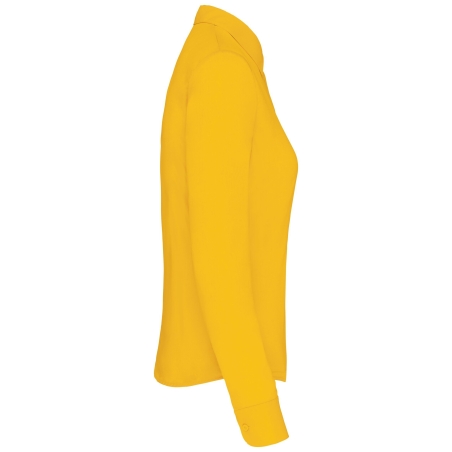 Chemise popeline polycoton femme jaune entretien facile Kariban – vue 3