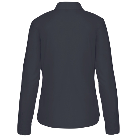 Chemise popeline polycoton femme gris zinc Kariban – vue 2