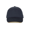 Casquette 5 panneaux sandwich contrasté Marine/Jaune K-up