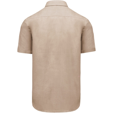 Chemise popeline polycoton manches courtes beige homme Kariban – vue 2