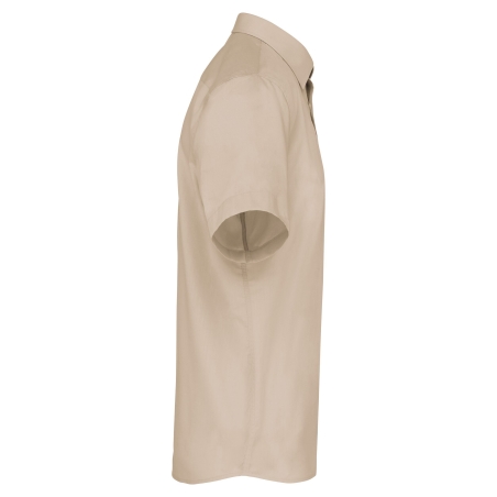 Chemise popeline polycoton manches courtes beige homme Kariban – vue 3