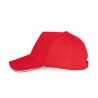 Casquette 5 panneaux sandwich contrasté Rouge/Blanc K-up – vue 3