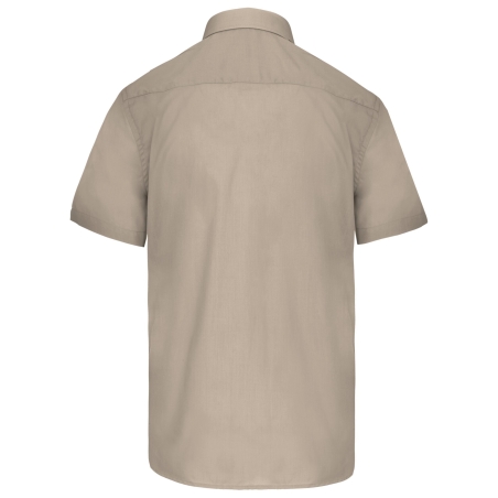 Chemise Popeline Polycoton Manches Courtes Beige Kariban – vue 2