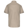 Chemise Popeline Polycoton Manches Courtes Beige Kariban – vue 2