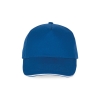 Casquette 5 panneaux sandwich contrasté Bleu Royal/Blanc K-up