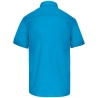 Chemise Popeline Manches Courtes Turquoise Kariban – vue 2