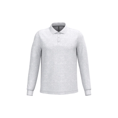 Polo manches longues homme Kariban Gris (Ash Heather)