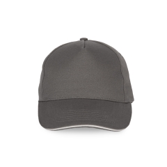 Casquette 5 panneaux sandwich contrasté Gris K-up