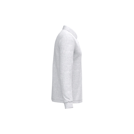 Polo manches longues homme Kariban Gris (Ash Heather) – vue 3