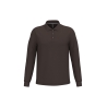 Polo manches longues homme Marron Kariban – Coton peigné 220 g/m²