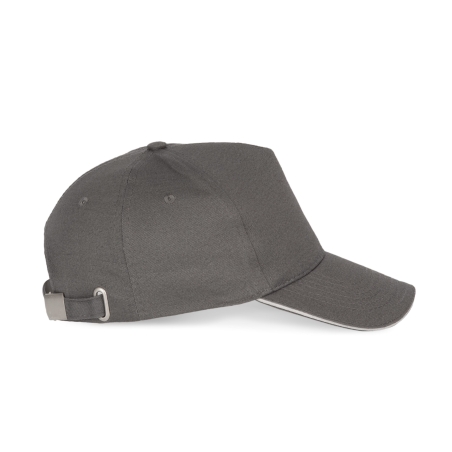 Casquette 5 panneaux sandwich contrasté Gris K-up – vue 3