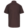Chemise Popeline Polycoton Manches Courtes Marron Kariban – vue 2