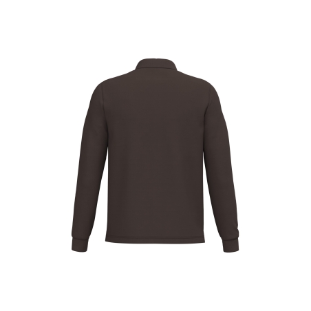 Polo manches longues homme Marron Kariban – Coton peigné 220 g/m² – vue 2