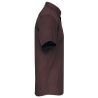 Chemise Popeline Polycoton Manches Courtes Marron Kariban – vue 3
