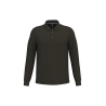 Polo manches longues homme Kariban vert kaki – 220 g/m²