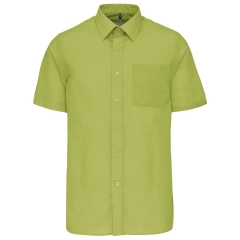Chemise popeline manches courtes Kariban homme – Vert lime