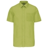 Chemise popeline manches courtes Kariban homme – Vert lime