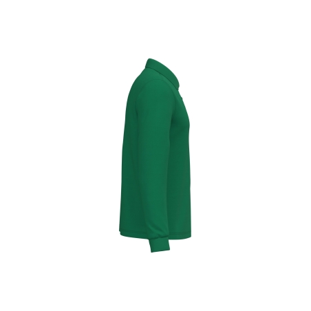 Polo manches longues homme Kariban Vert Kelly Green – vue 3