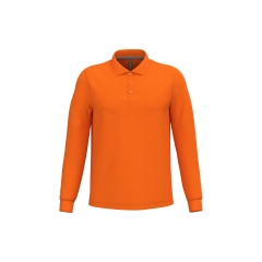 Polo manches longues homme Kariban Orange – 220 g/m²